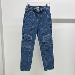 Agolde High Rise Blue Cargo Jeans